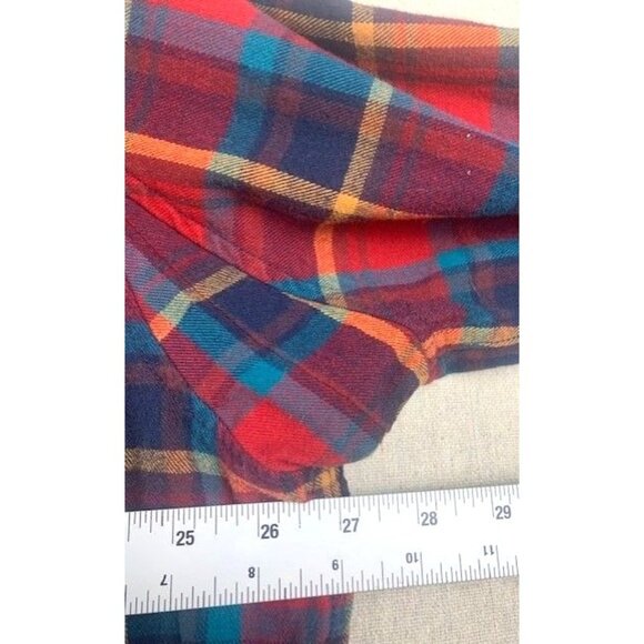 Duluth Trading Co Men's 2XL Slim Fit Plaid Button-Up Red Flannel Shirt - Picture 8 of 8